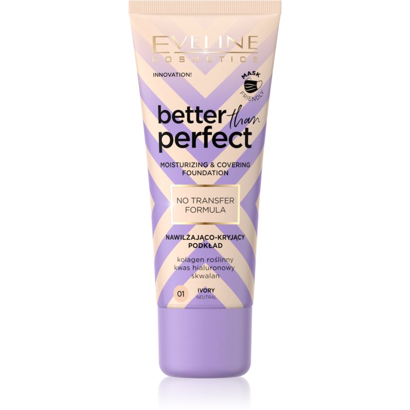 Eveline Cosmetics Better than Perfect krycí make-up s hydratačným účinkom odtieň 01 Ivory Neutral 30 ml