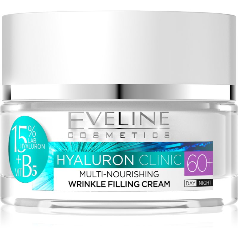 Eveline Cosmetics Hyaluron Clinic výživný regeneračný denný a nočný krém pre zrelú pleť 60 50 ml