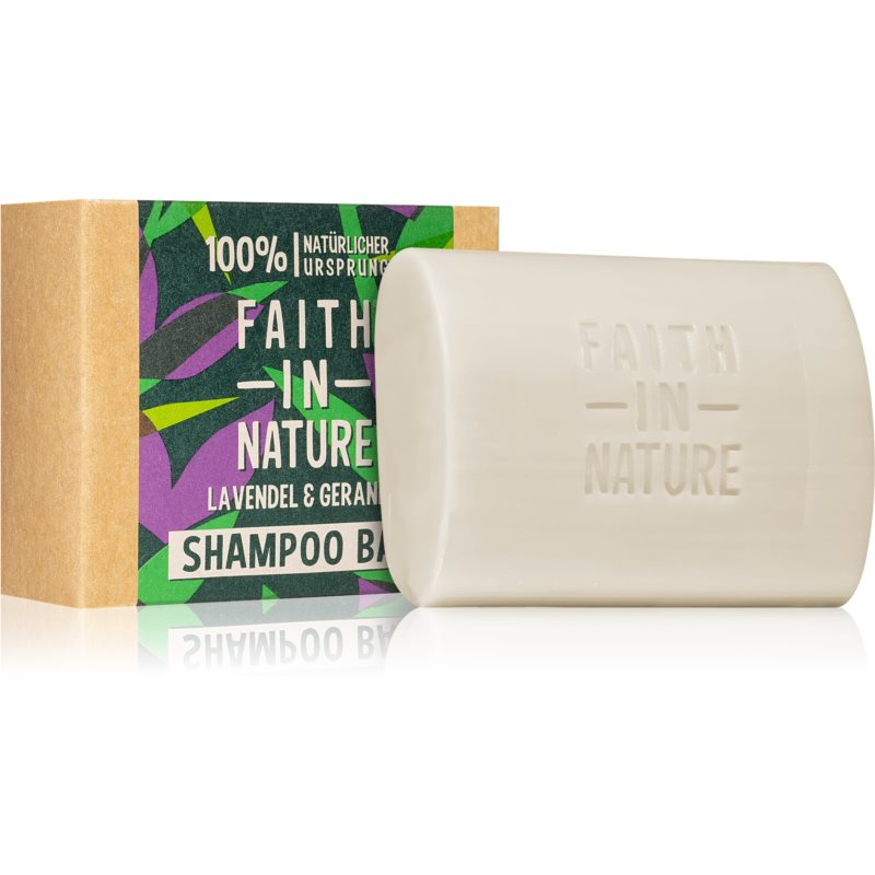 Faith In Nature Lavender  Geranium organický tuhý šampón s levanduľou 85 g