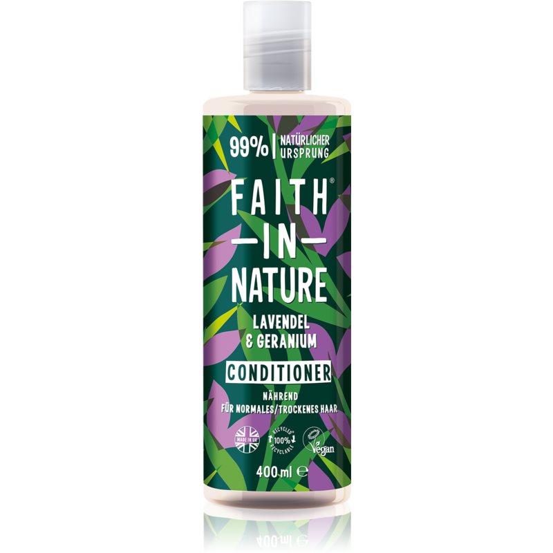 Faith In Nature Lavender  Geranium prírodný kondicionér pre normálne až suché vlasy 400 ml