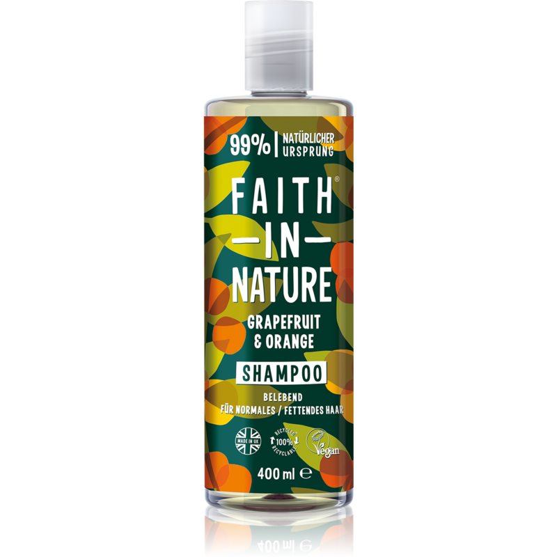 Faith In Nature Grapefruit  Orange prírodný šampón pre normálne až mastné vlasy 400 ml