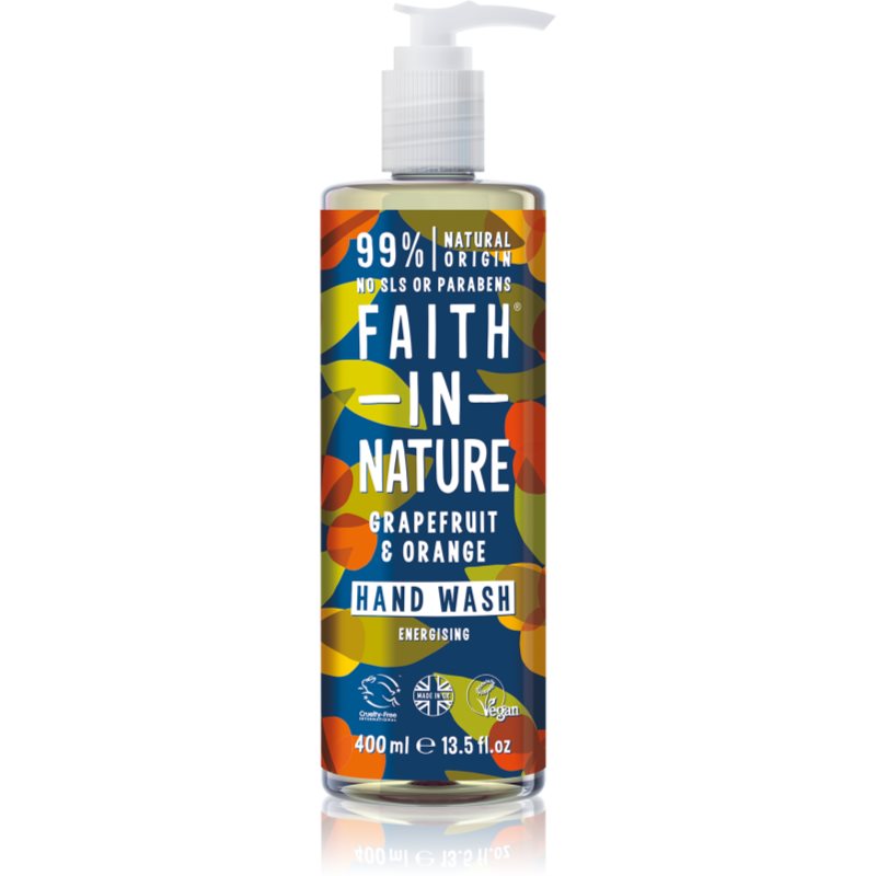 Faith In Nature Grapefruit  Orange prírodné tekuté mydlo na ruky 400 ml