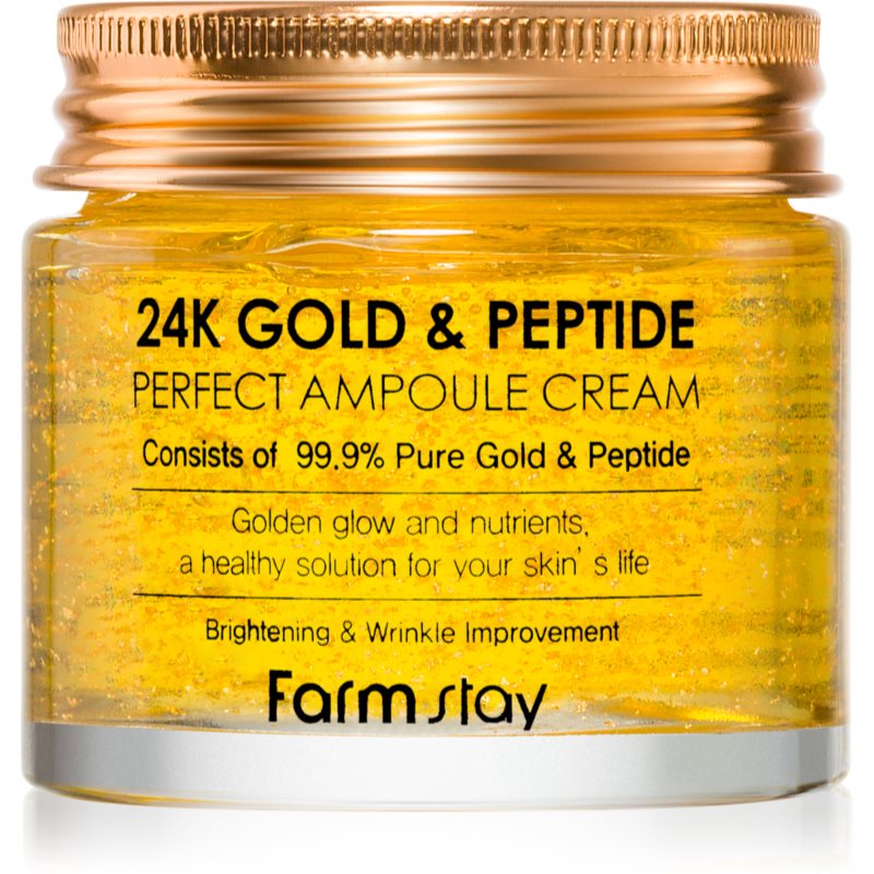Farmstay 24K Gold  Peptide Perfect Ampoule Cream hydratačný krém proti starnutiu pleti 80 ml