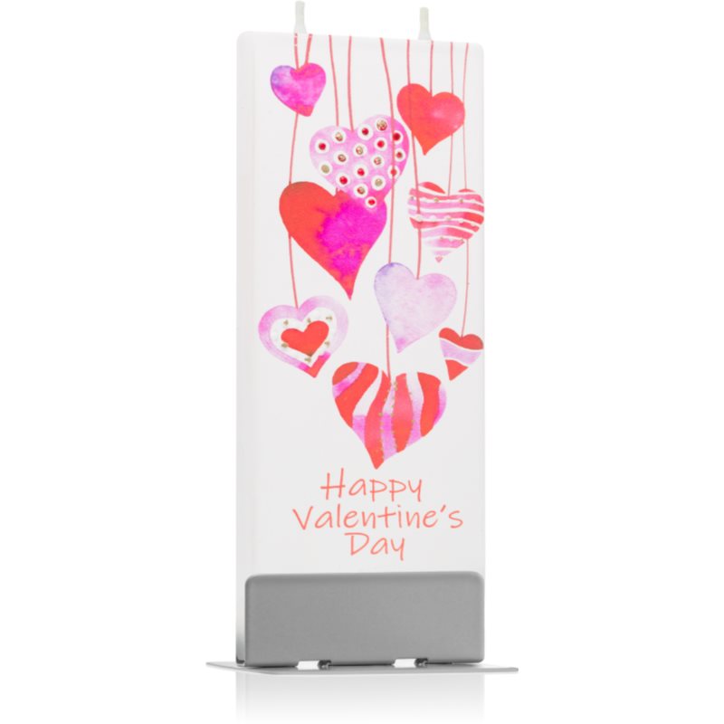 Flatyz Holiday Happy Valentines Day dekoratívna sviečka 6x15 cm