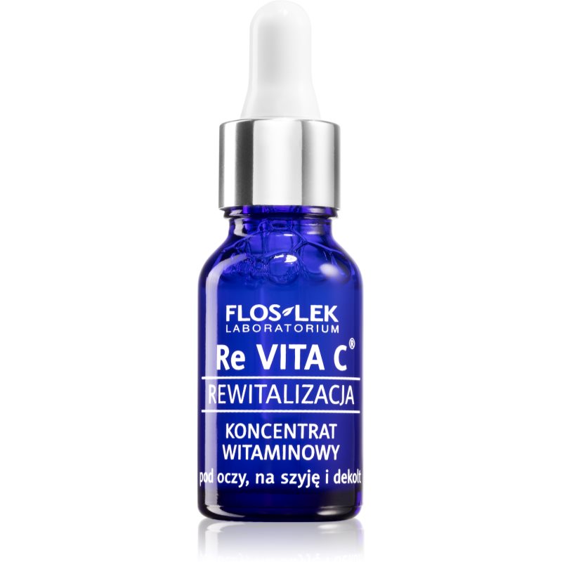 FlosLek Laboratorium Re Vita C 40 vitamínový koncentrát na očné okolie, krk a dekolt 15 ml