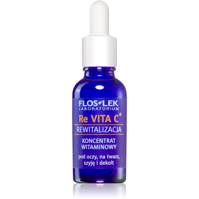 FlosLek Laboratorium Re Vita C 40 vitamínový koncentrát na očné okolie, krk a dekolt 30 ml