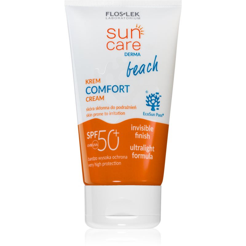 FlosLek Laboratorium Sun Care Derma Beach ľahký ochranný krém na tvár SPF 50 50 ml