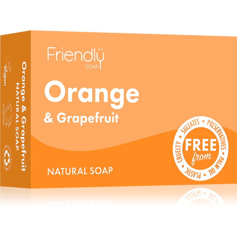 Friendly Soap Natural Soap Orange  Grapefruit prírodné mydlo 95 g