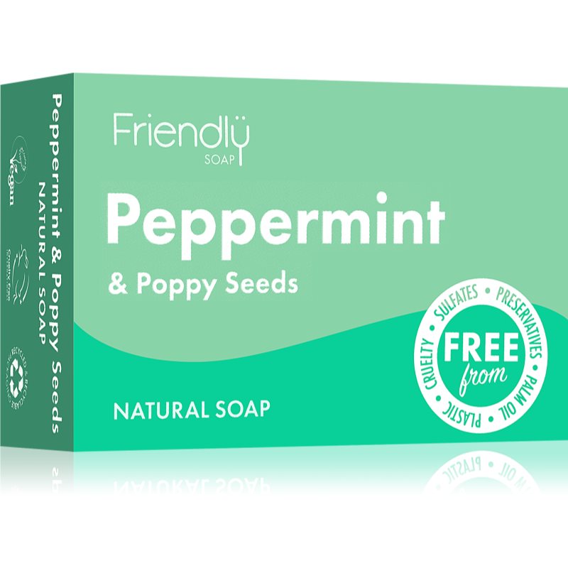 Friendly Soap Natural Soap Peppermint  Poppy Seeds prírodné mydlo 95 g