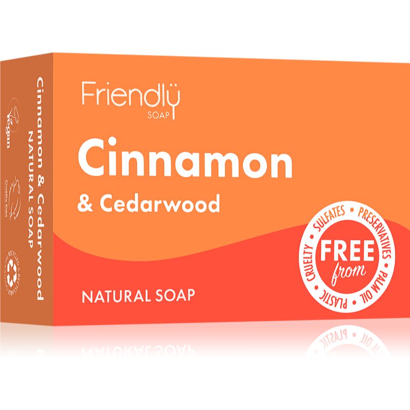 Friendly Soap Natural Soap Cinnamon  Cedarwood prírodné mydlo 95 g
