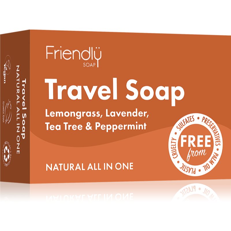 Friendly Soap Travel Soap Hair  Body prírodné mydlo na telo a vlasy 95 g