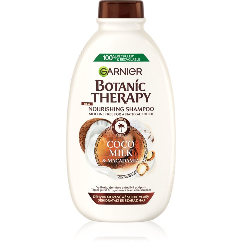Garnier Botanic Therapy Coco Milk  Macadamia vyživujúci šampón pre suché a hrubé vlasy 400 ml
