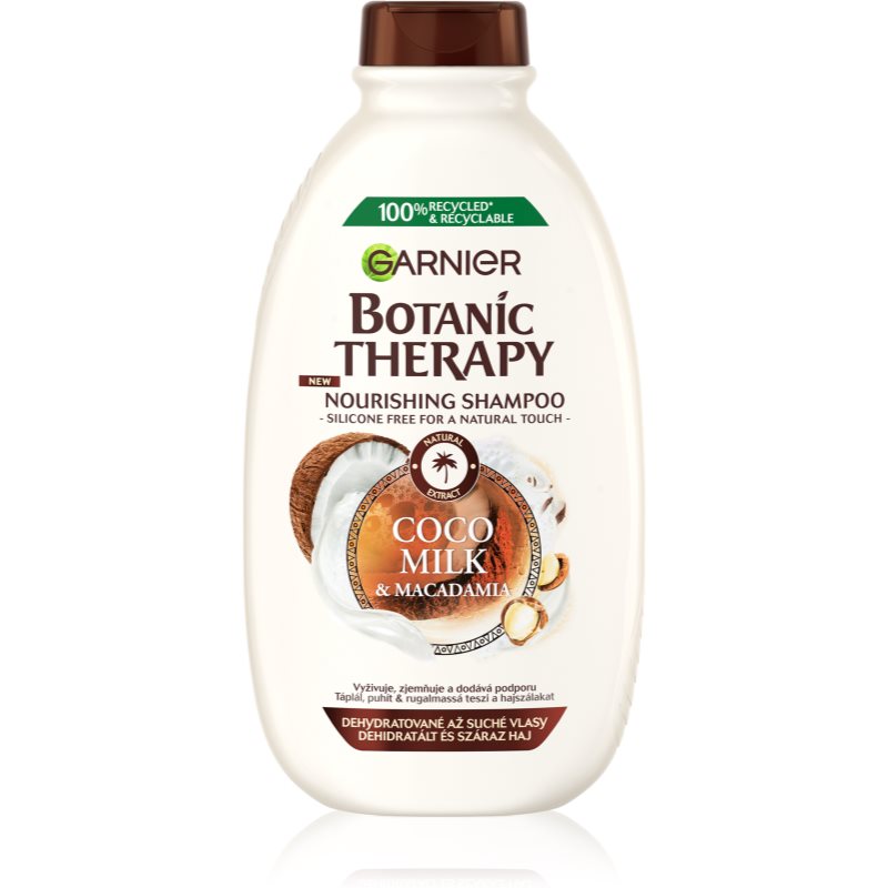 Garnier Botanic Therapy Coco Milk  Macadamia vyživujúci šampón pre suché a hrubé vlasy 250 ml