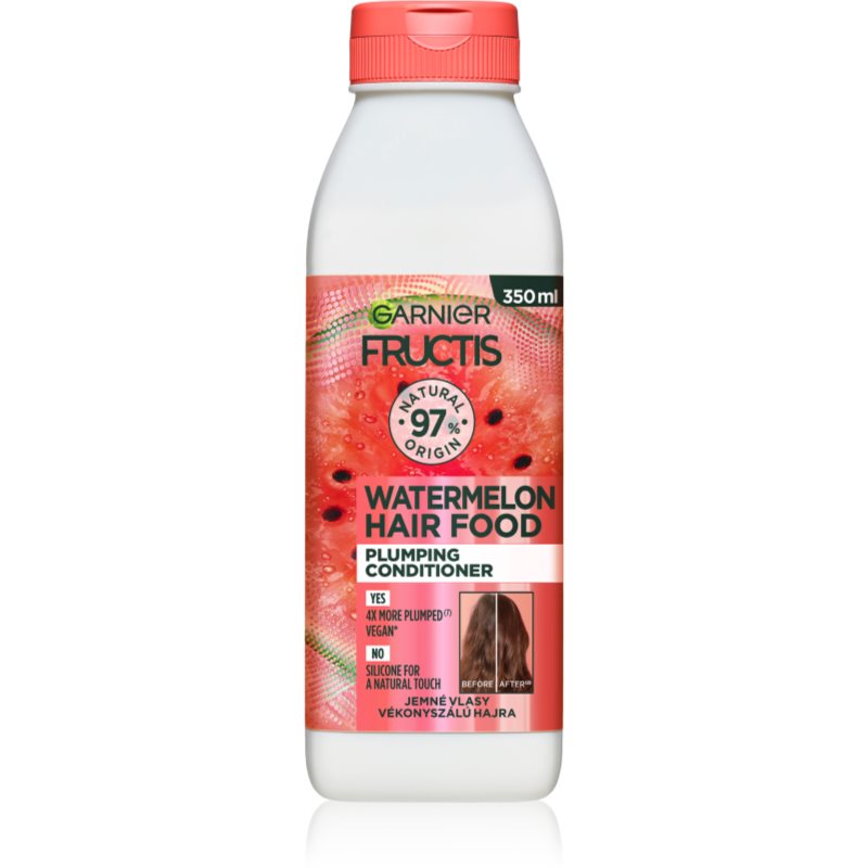 Garnier Fructis Watermelon Hair Food kondicionér pre objem jemných vlasov 350 ml