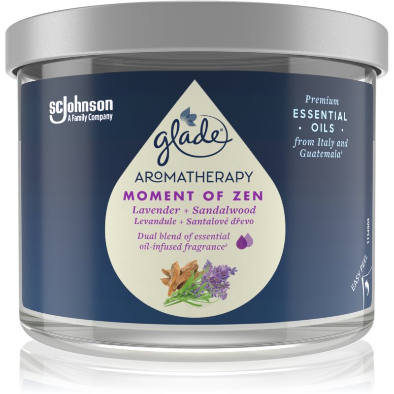 GLADE Aromatherapy Moment of Zen vonná sviečka Lavender  Sandalwood 260 g