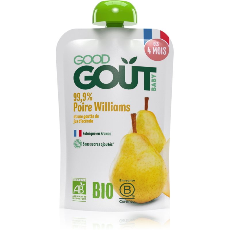 Good Gout BIO Williams Pear ovocný príkrm hruška Williams 120 g