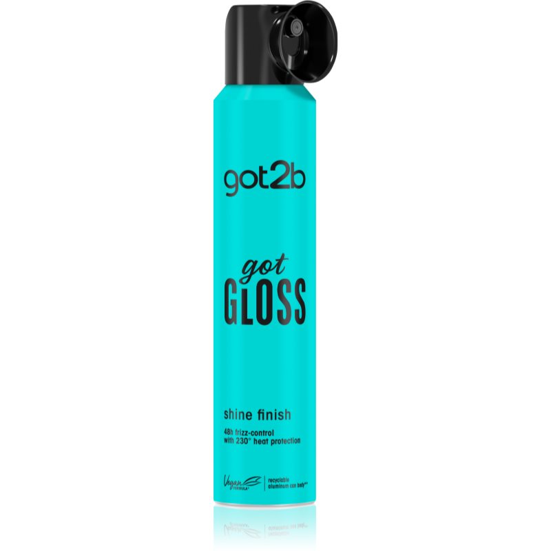 got2b got Gloss Shine Finish sprej na ochranu vlasov pred teplom na lesk a hebkosť vlasov 200 ml