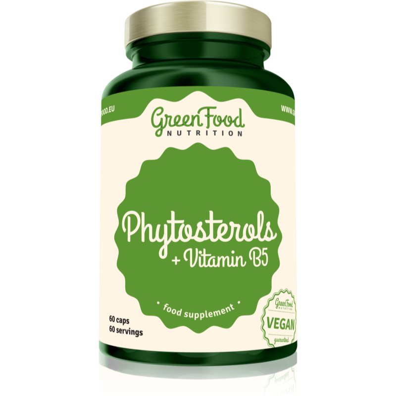 GreenFood Nutrition Phytosterols  Vitamin B5 podpora normálnej funkcie obehového systému 60 cps