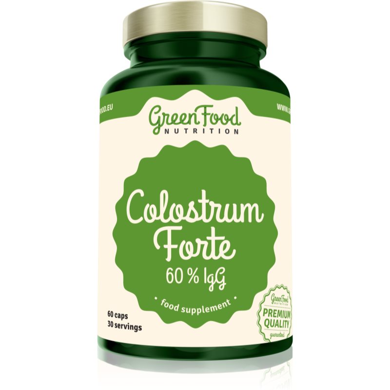 GreenFood Nutrition Colostrum Forte 60  percent IgG podpora imunity 60 cps