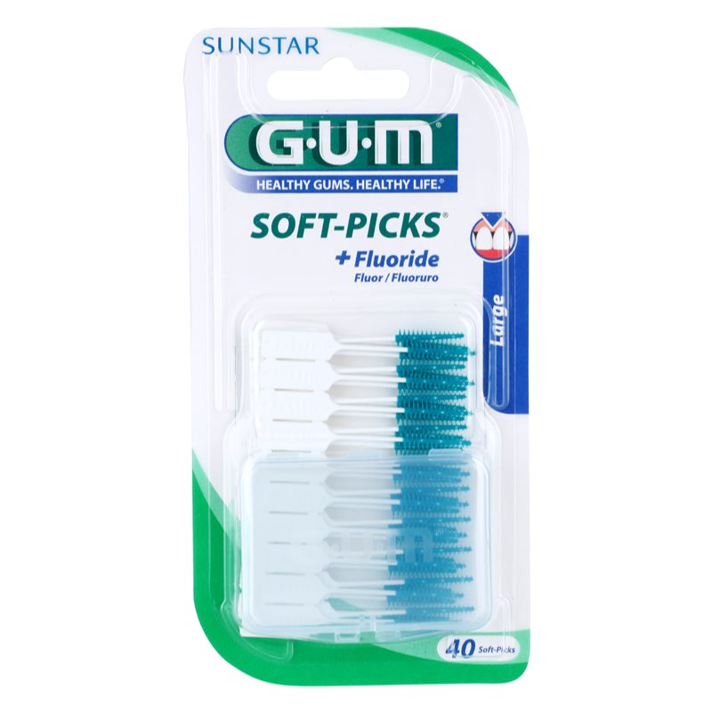 G.U.M Soft-Picks Fluoride dentálne špáradlá large 40 ks
