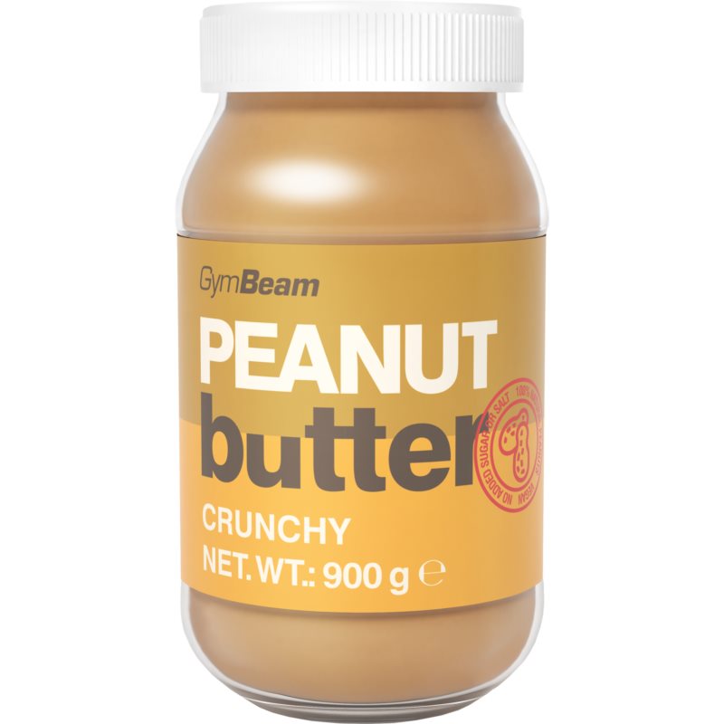 GymBeam Peanut Butter Crunchy 100  percent orechový krém 900 g