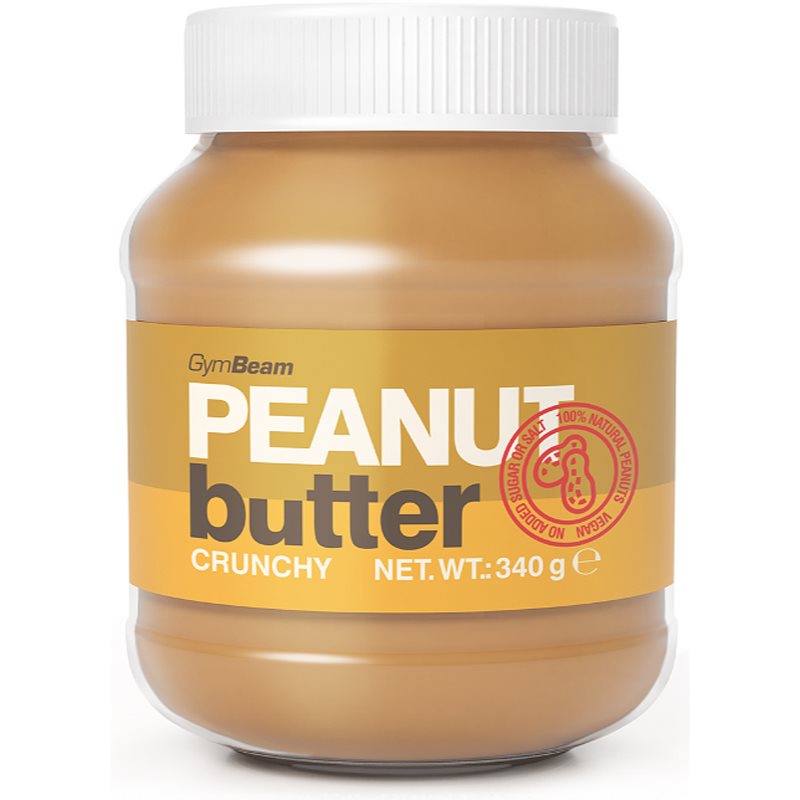 GymBeam Peanut Butter Crunchy 100  percent orechový krém 340 g