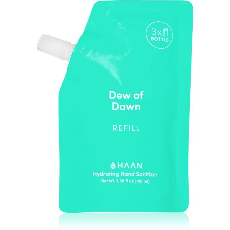 HAAN Hand Care Dew of Dawn čistiaci sprej na ruky s antibakteriálnou prísadou náhradná náplň Dew of Dawn 100 ml