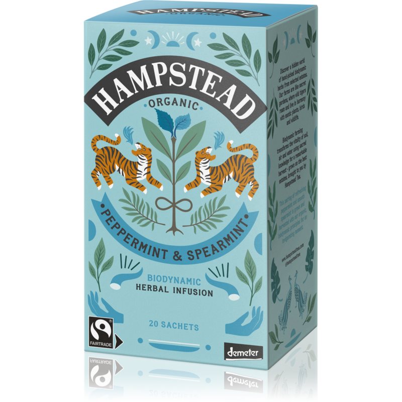 Hampstead Tea London Peppermint  Spearmint BIO porciovaný čaj 20 ks