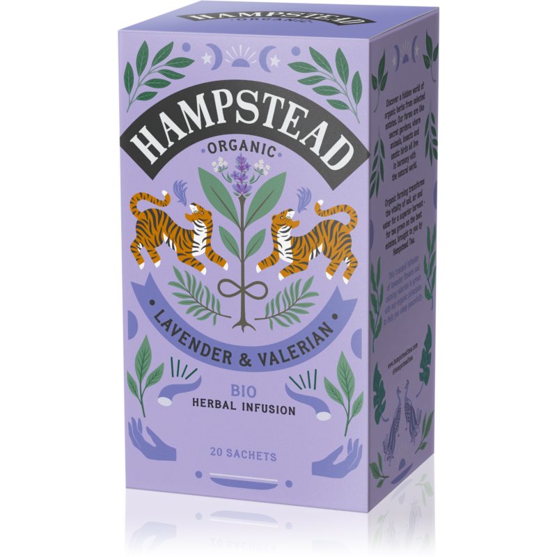 Hampstead Tea London Lavander  Valerian BIO porciovaný čaj 20 ks