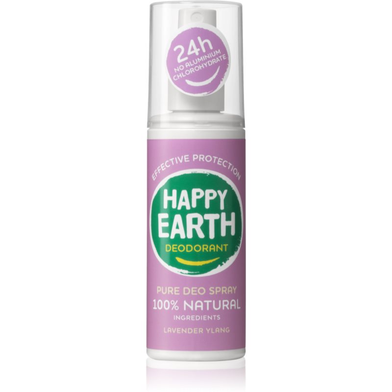 Happy Earth 100 percent Natural Deodorant Spray Lavender Ylang dezodorant 100 ml