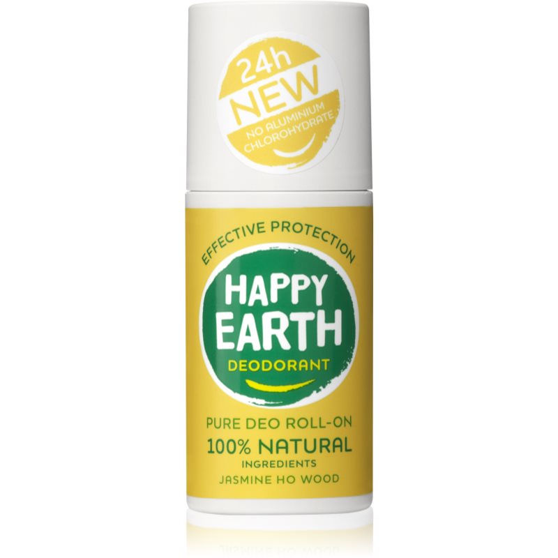 Happy Earth 100 percent Natural Deodorant Roll-On Jasmine Ho Wood dezodorant roll-on 75 ml