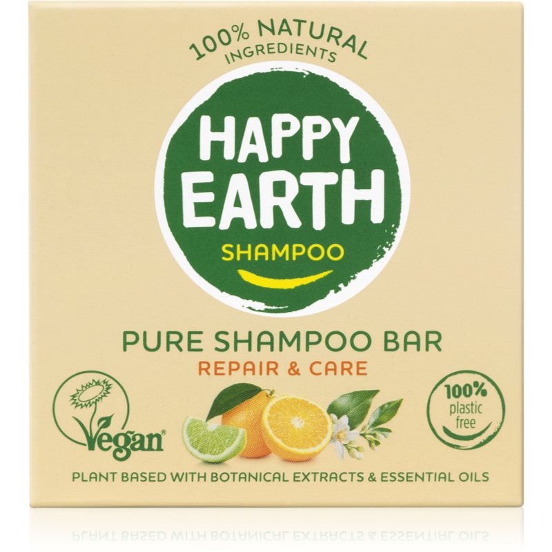 Happy Earth 100 percent Natural Shampoo Bar Dry  Damaged hair tuhý šampón pre suché a poškodené vlasy 70 g