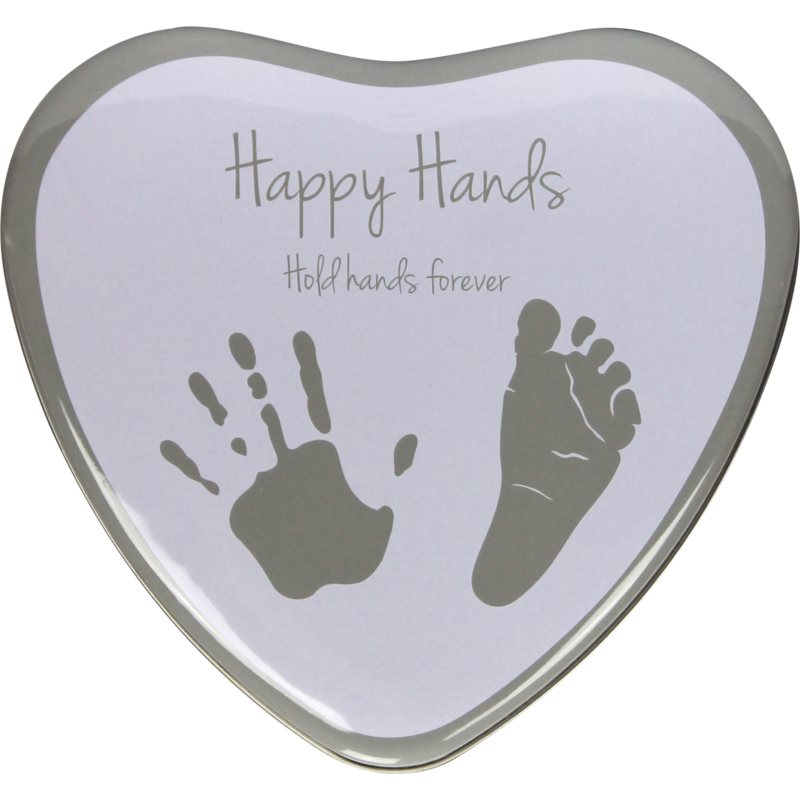 Happy Hands 2D Heart SilverWhite sada na odtlačok bábätka 3 x 15 x 16,5 cm 1 ks