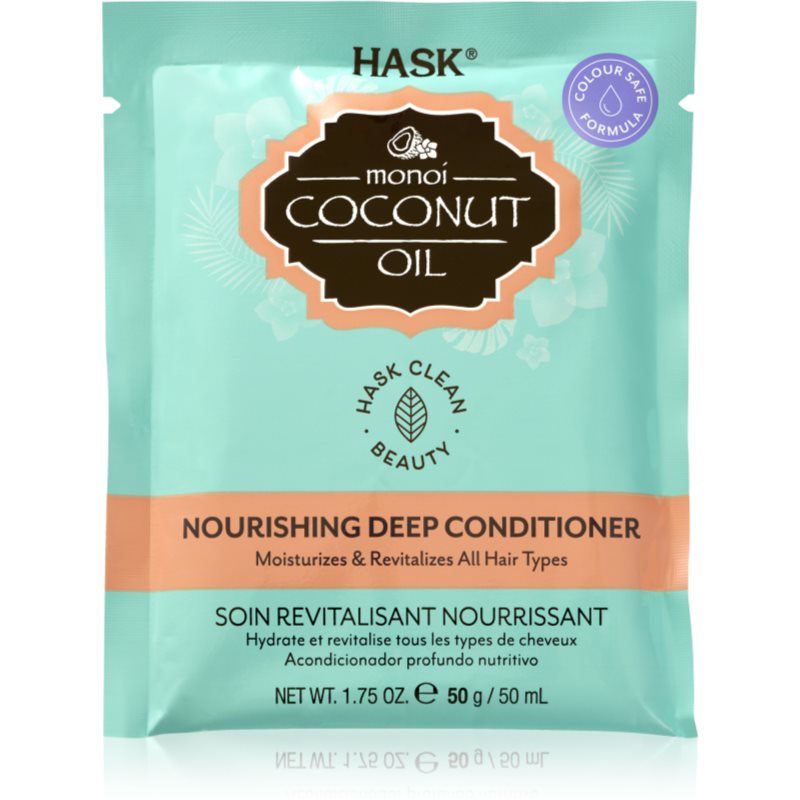 HASK Monoi Coconut Oil revitalizačný kondicionér na lesk a hebkosť vlasov 50 ml