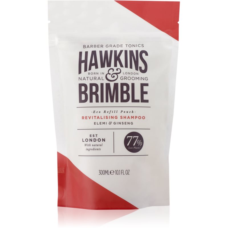 Hawkins  Brimble Revitalising Shampoo Eco Refill Pouch revitalizačný šampón pre mužov náhradná náplň 300 ml