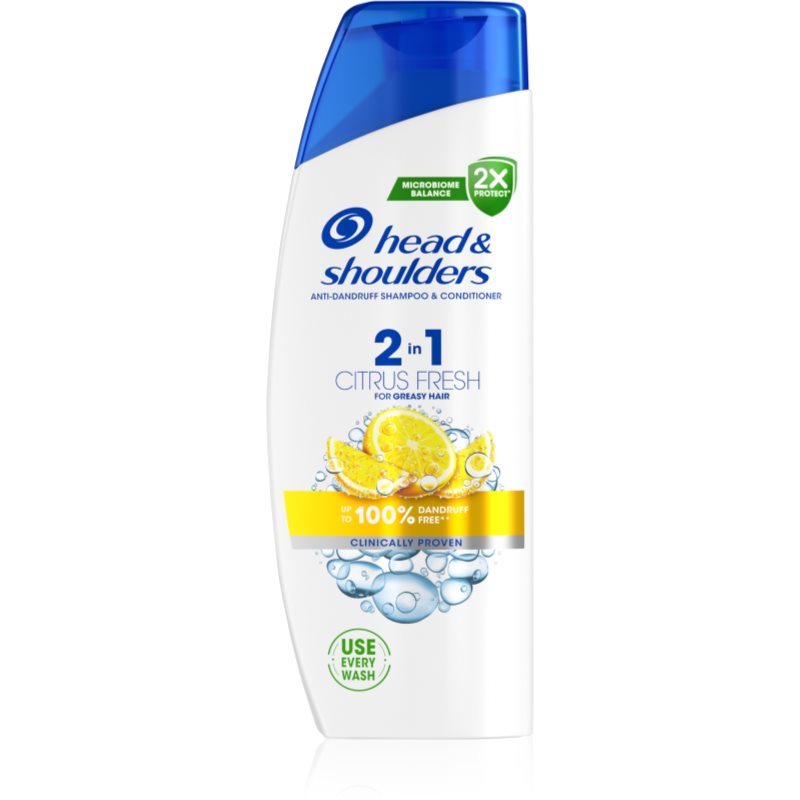 Head  Shoulders Citrus Fresh 2v1 šampón proti lupinám pre mastné vlasy 330 ml