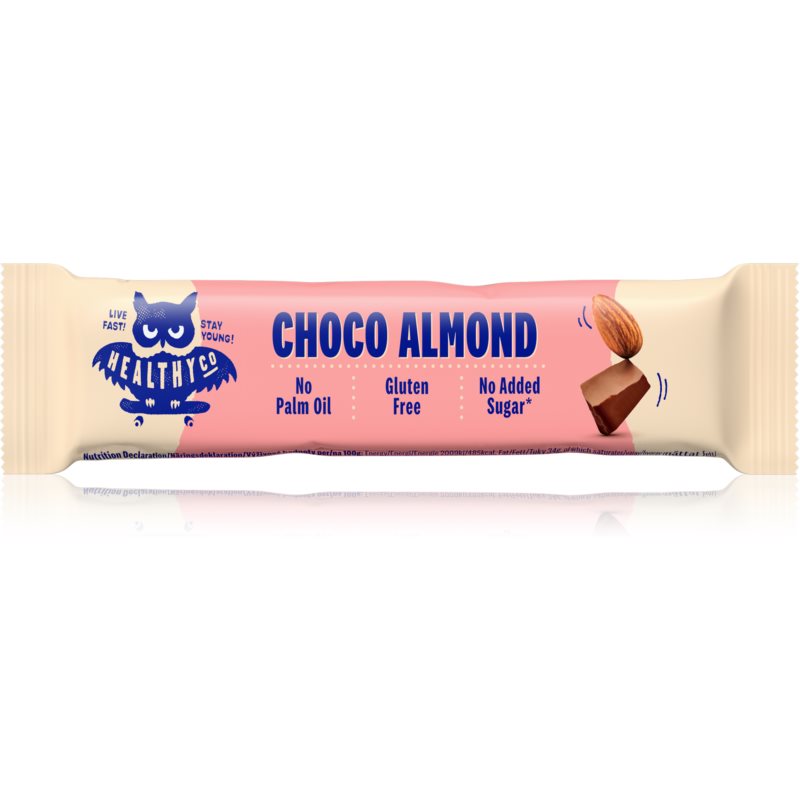 HealthyCo Choco Almond mliečna čokoláda s orechmi 27 g