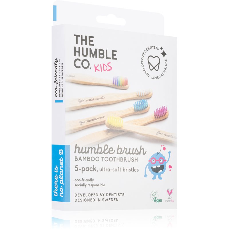 The Humble Co. Brush Kids bambusová zubná kefka ultra soft pre deti 5 ks