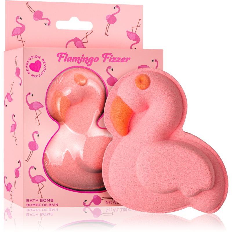 I Heart Revolution Bath Fizzer Flamingo bomba do kúpeľa s vôňou Pineapple  Peach 110 g