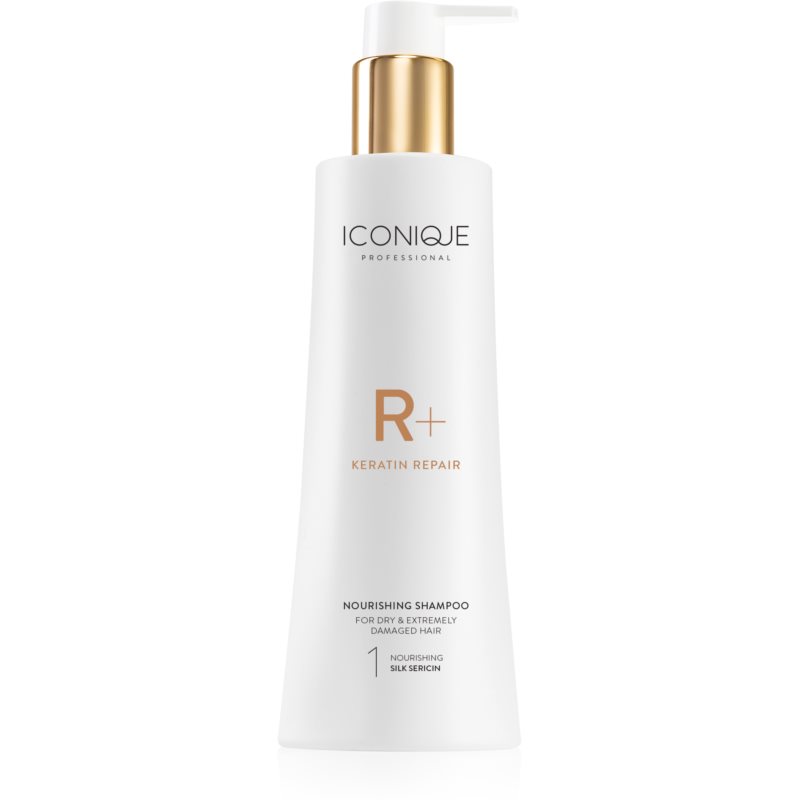 ICONIQUE Professional R Keratin repair Nourishing shampoo obnovujúci šampón s keratínom pre suché a poškodené vlasy 250 ml