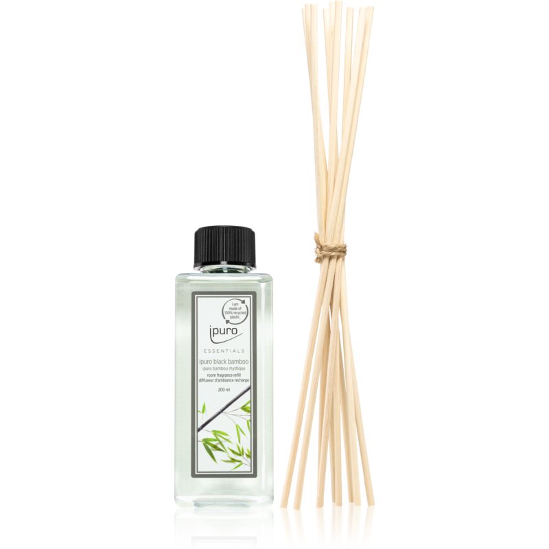 ipuro Essentials Black Bamboo náplň do aróma difuzérov  náhradné tyčinky do aróma difuzérov 200 ml