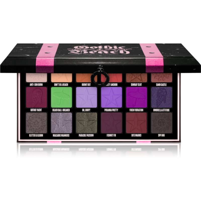 Jeffree Star Cosmetics Gothic Beach Palette paleta profesionálnych očných tieňov 18x1,5 g