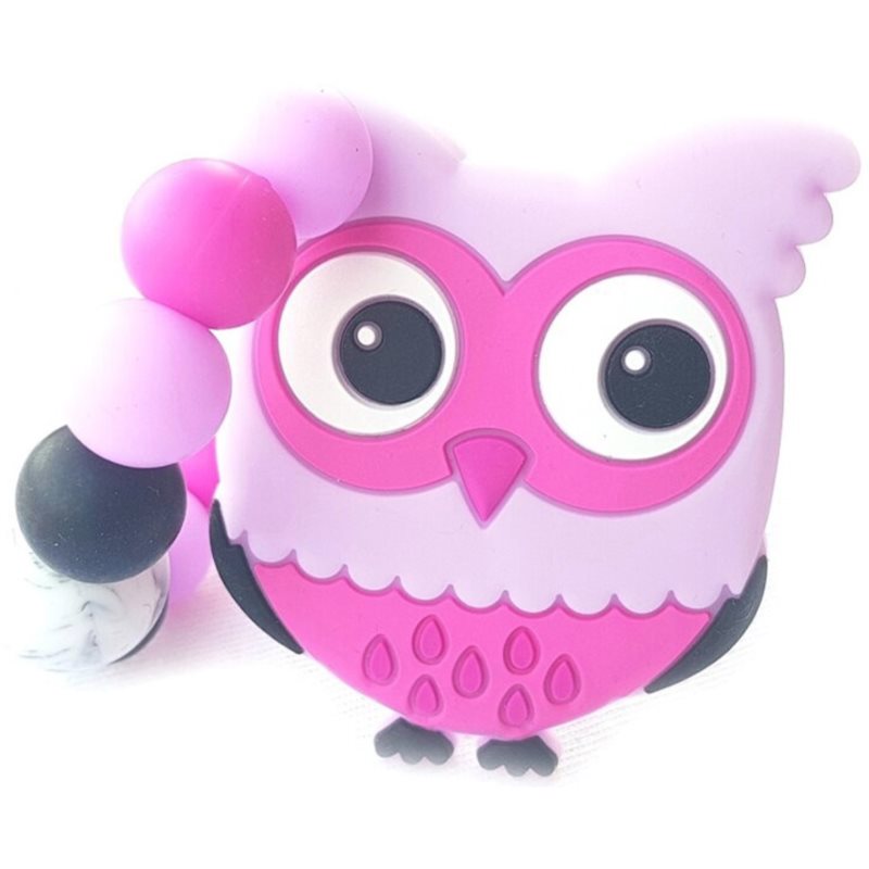 KidPro Teether Owl Pink hryzadielko 1 ks