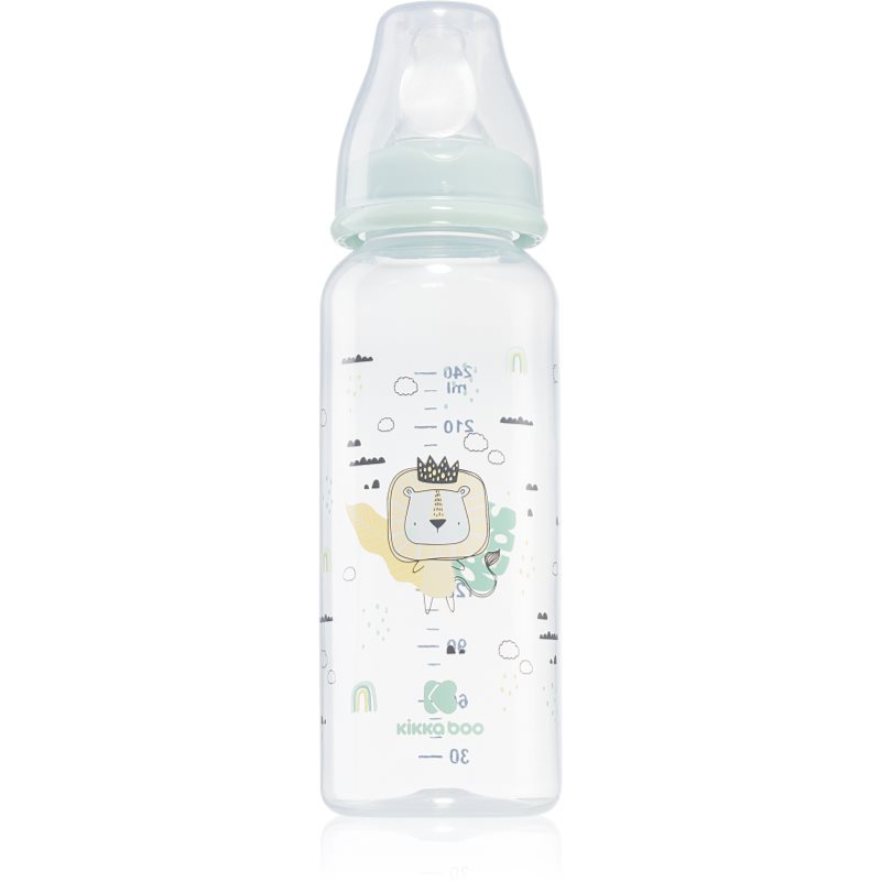 Kikkaboo Savanna Baby Bottle dojčenská fľaša 3 m Mint 240 ml