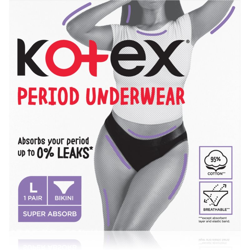Kotex Period Underwear Size L menštruačné nohavičky veľkosť L 1 ks