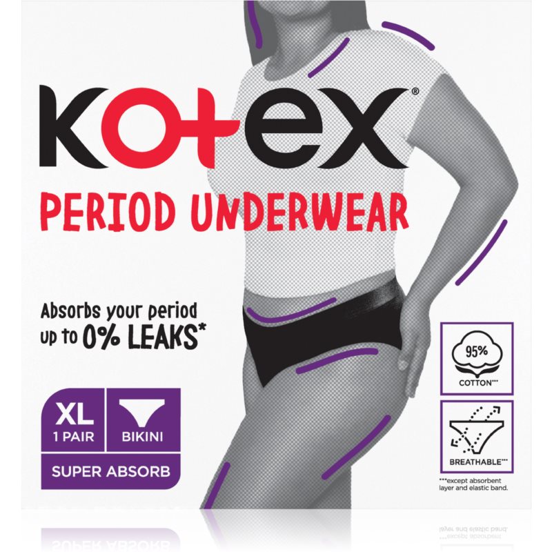 Kotex Period Underwear Size XL menštruačné nohavičky veľkosť XL 1 ks