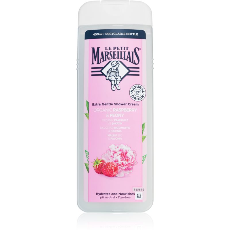 Le Petit Marseillais Raspberry  Peony Bio krémový sprchový gél 400 ml