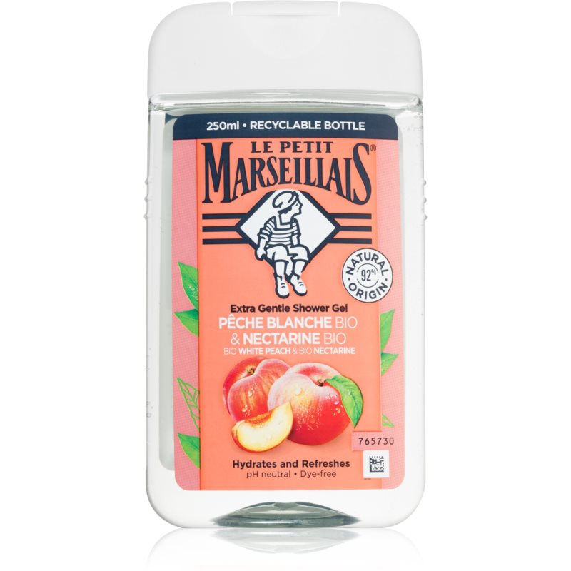 Le Petit Marseillais White Peach  Nectarine Bio jemný sprchový gel 250 ml
