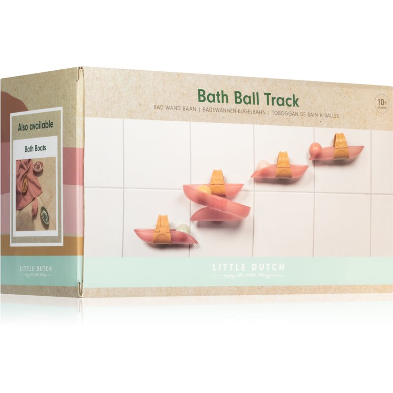 Little Dutch Bath Ball Track Pink guľôčková dráha do vane 10 m 8 ks