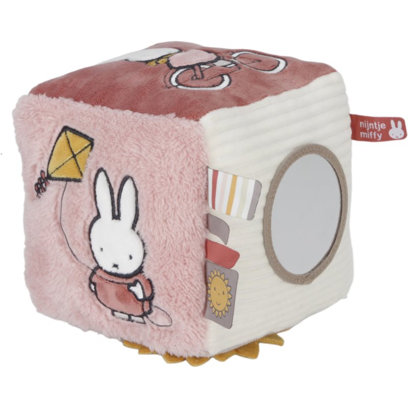 Little Dutch Soft Activity Cube Miffy Fluffy Pink aktivity hračka 1 ks